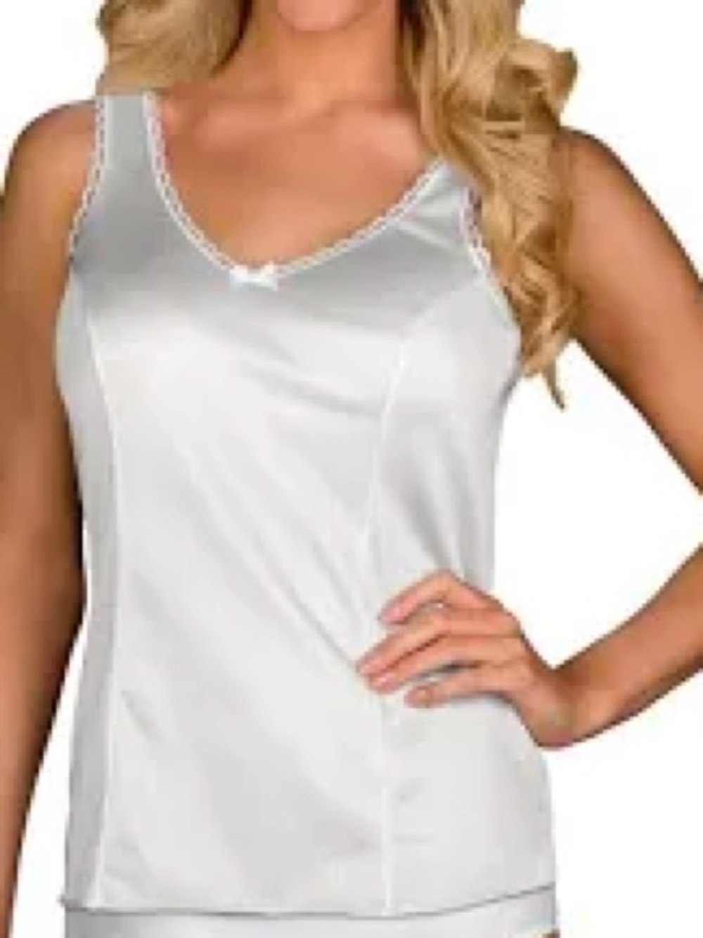 Vanity Fair size 42, V-Neck White camisole